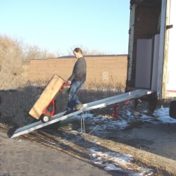 Portable Delivery Ramps can be used on semi-trailer trucks to make 