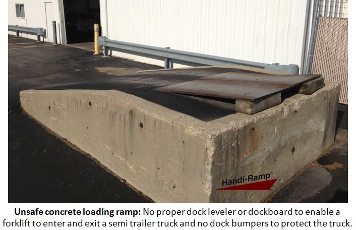 Unsafe Concrete Loading Ramp