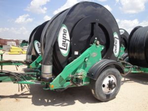 Hoses are required to move around the fracking extracted slurry