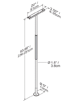 Super Pole System Floor To Ceiling Grab Bar Handiramp